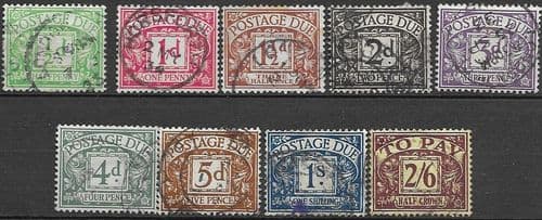 Great Britain 1924 Post Due Set Fine Used
