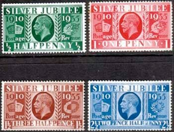 Great Britain 1935 King George V Silver Jubilee Set Fine Mint
