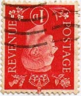 Great Britain 1937 King George VI Head SG 463i Inverted Watermark Fine Used