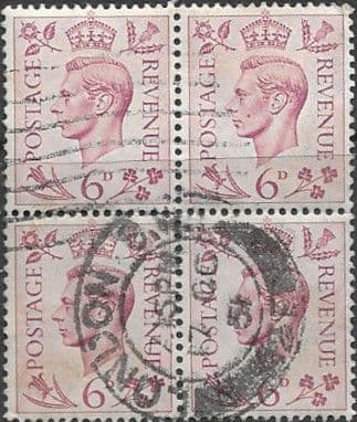Great Britain 1937 King George VI Head SG 470 Fine Mint Block of 4
