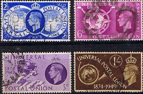 Great Britain 1949 Universal Postal Union Set Fine Used