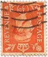 Great Britain 1950 King George VI Head SG 503wi Inverted Watermark Fine Used