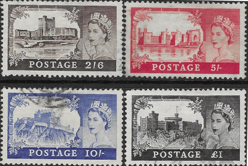 Great Britain 1955 Queen Elizabeth II Definitive Castles Set Fine Used