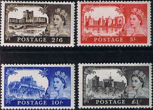 Great Britain 1955 Queen Elizabeth II Definitive Castles WL Set Fine Mint