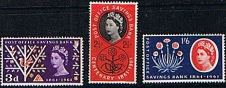 Great Britain 1961 Post Office Savings Bank Set Fine Mint