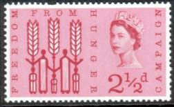 Great Britain 1963 Freedom From Hunger Phosphor Set Fine Mint