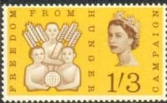 Great Britain 1963 Freedom From Hunger Phosphor SG 635p Fine Mint