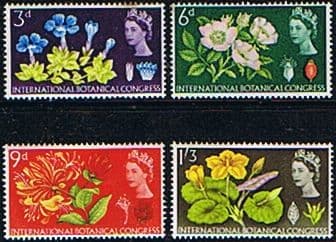Great Britain 1964 10th International Botanical Congress Phosphor Band Set Fine Mint