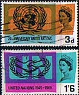 Great Britain 1965 United Nations ICY Set Fine Used