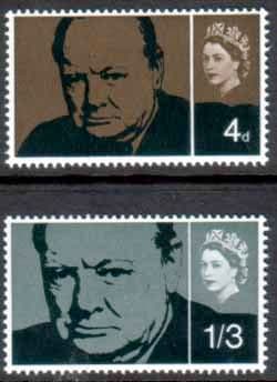 Great Britain 1966 Churchill Phospher Set Fine Mint