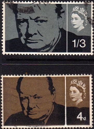 Great Britain 1966 Churchill Phospher Set Fine Used