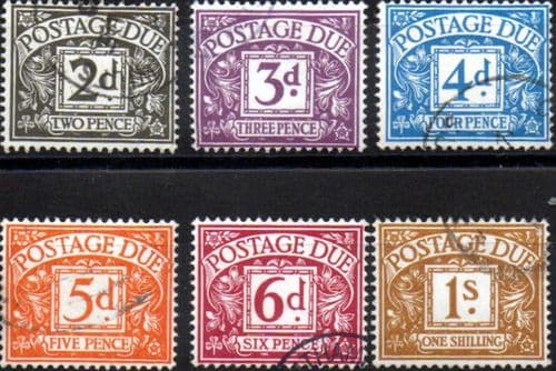 Great Britain 1969 Postage Due Set Fine Used