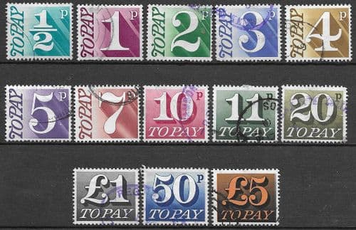 Great Britain 1970 Postage Due Set Fine Used