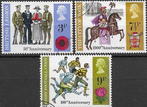 Great Britain 1971 Anniversaries Set Fine Used