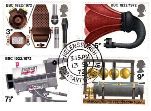 Great Britain 1972 Broadcasting Anniversaries Set Fine Used