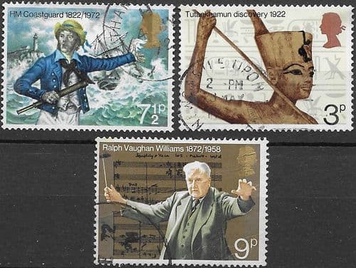 Great Britain 1972 General Anniversaries Set Fine Used