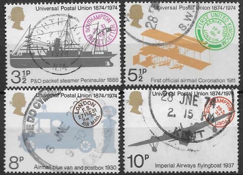 Great Britain 1974 Centenary of Universal Postal Union Set Fine Used