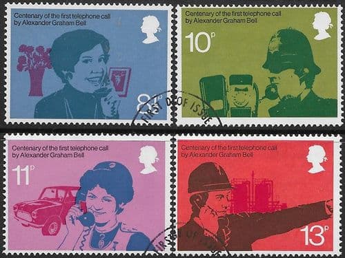 Great Britain 1976 Centenary of Telephone Set Fine Used