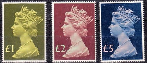 Great Britain 1977 High Values Set of 3 Fine Mint