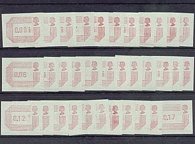 Great Britain 1984 Frama labels Set Fine Mint