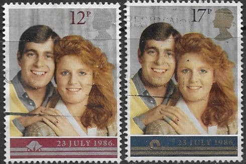 Great Britain 1986 Royal Wedding Set Fine Used