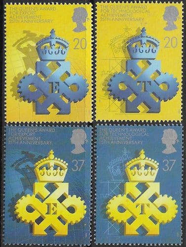 Great Britain 1990 Queen's Awards Individual Set Fine Mint