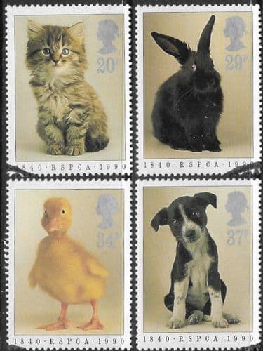 Great Britain 1990 Royal Society for Prevention of Cruelty to Animals Set Fine Used