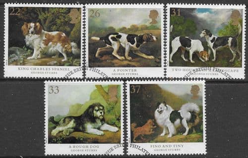 Great Britain 1991 Dogs. Paintings by George Stubbs Set Fine Used