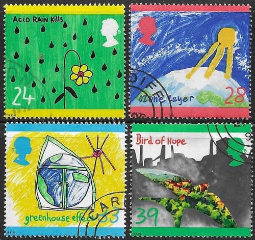 Great Britain 1992 Children's Paintings Set Fine Used
