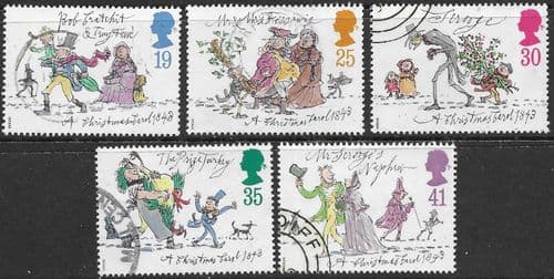 Great Britain 1993 Christmas. 150th Anniversary of Charles Dickens Set Fine Used