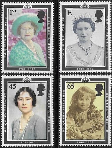 Great Britain 2002 Queen Elizabeth the Queen Mother Commemoration Set Fine Mint
