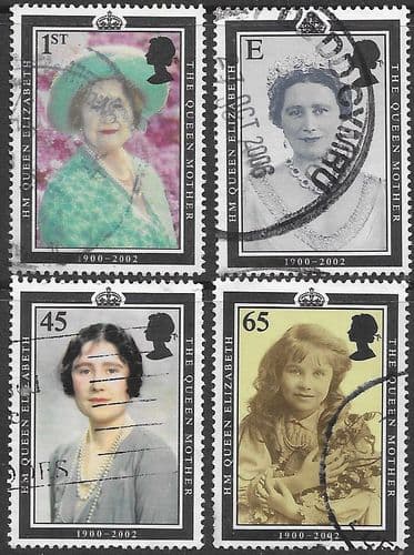 Great Britain 2002 Queen Elizabeth the Queen Mother Commemoration Set Fine Used