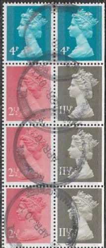 Great Britain Machin 1981 SG X854la Strip Fine Used