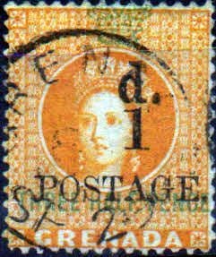 Grenada 1886 Queen Victoria Surcharged SG 37 Fine Used