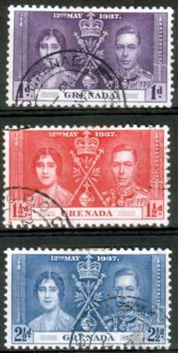 Grenada 1937 King George VI Coronation Set Fine Used