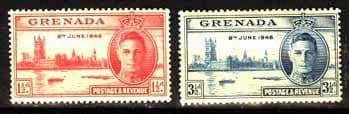 Grenada 1946 King George VI Victory Set Fine Mint