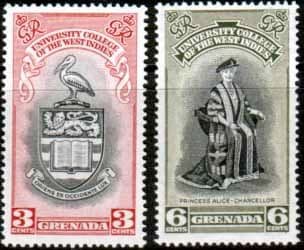 Grenada 1951 British West Indies University College Set Fine Mint