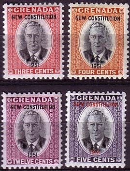 Grenada 1951 New Constitution Set Fine Mint