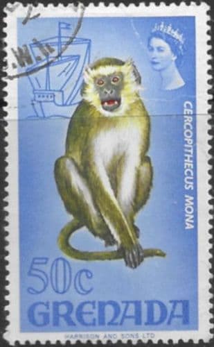 Grenada 1968 Mona Monkey  SG 317 Fine Used