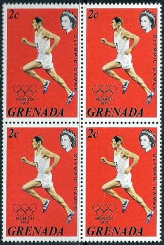 Grenada 1972 Olympic Games SG 524 Fine Mint Block of 4