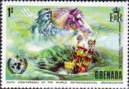 Grenada 1973 I.M.O./W.M.O. Greek Gods SG 557 Fine Mint