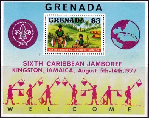 Grenada 1977 Scout Jamboree Miniature Sheet Fine Mint