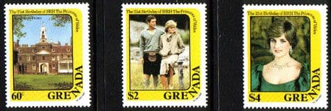 Grenada 1982 Diana 21st Birthday Set Fine Mint