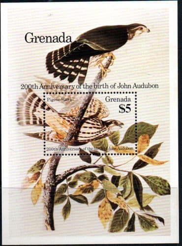 Grenada 1985 Birds John J. Audubon Miniature Sheet Fine Mint