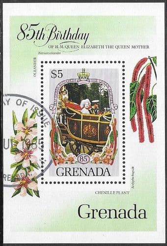 Grenada 1985 Queen Mother Life and Times Miniature Sheet Fine Used