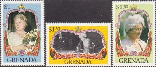 Grenada 1985 Queen Mother Life and Times Set Fine Mint