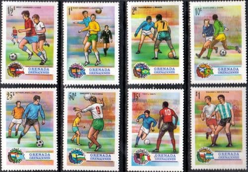 Grenada Grenadines 1974 World Cup Football Set Fine Mint