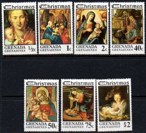 Grenada Grenadines 1975 Christmas Set Fine Mint