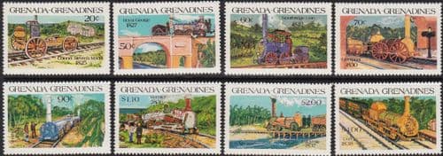 Grenada Grenadines 1984 Railway Locomotives Set Fine Mint