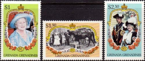 Grenada Grenadines 1985 Queen Mother Life and Times Set Fine Mint